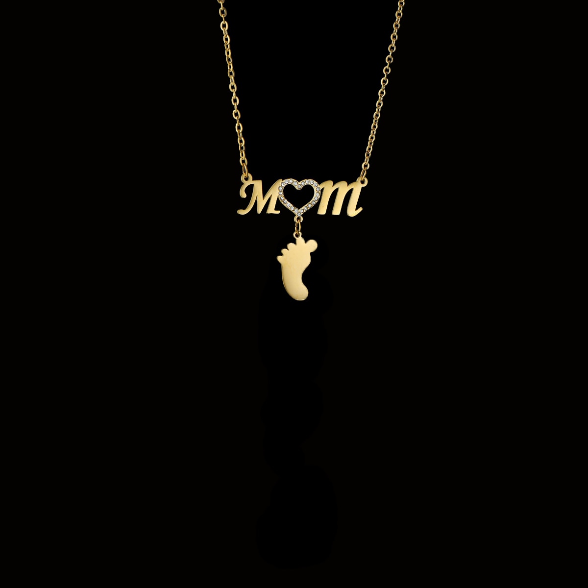 Sifisrri New Personalized Engrave Family Mom Zircon Heart Names Necklace for Women Stainless Steel Choker Chain Jewelry Gift