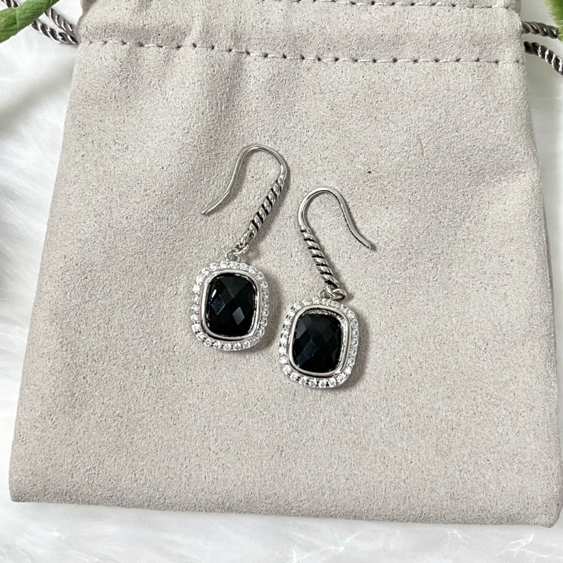 David Yurman Gold Hook Twisted Wire Buckle Earrings in Sterling Silver With 14K Yellow Plated