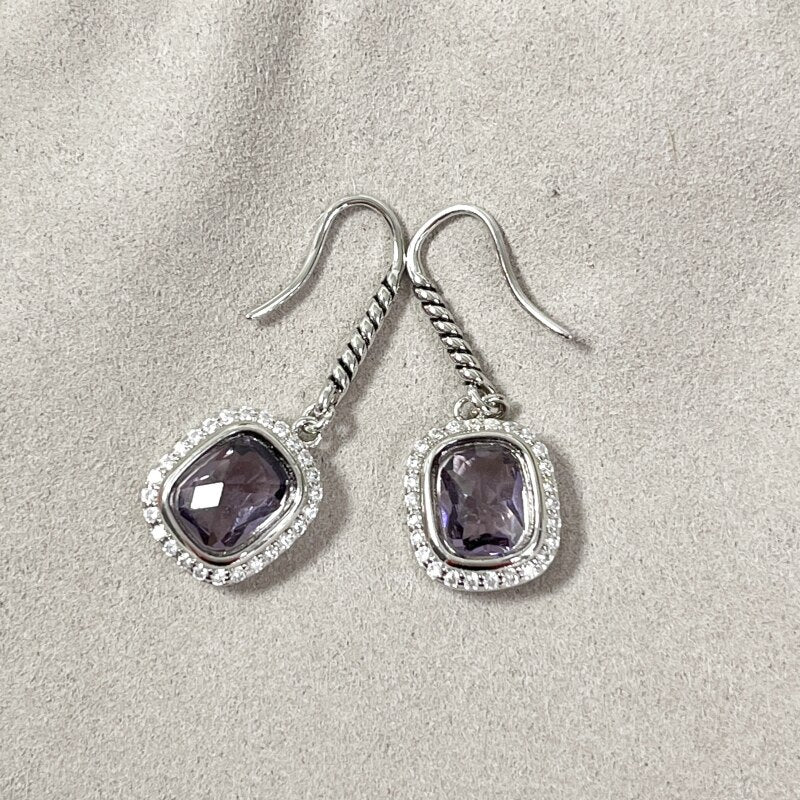 David Yurman Gold Hook Twisted Wire Buckle Earrings in Sterling Silver With 14K Yellow Plated