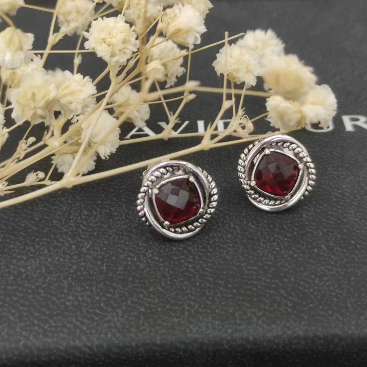 David Yurman Gold Hook Twisted Wire Buckle Earrings in Sterling Silver With 14K Yellow Plated