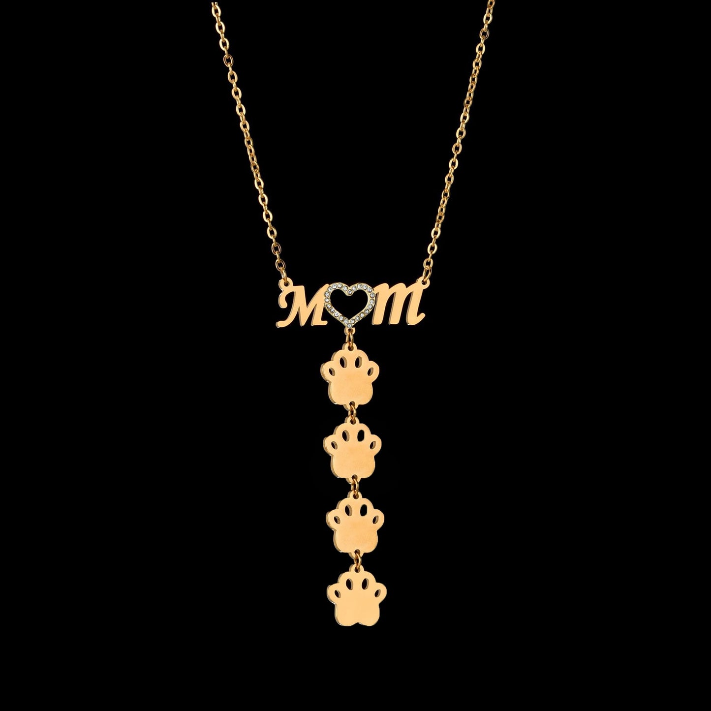 Sifisrri New Personalized Engrave Family Mom Zircon Heart Names Necklace for Women Stainless Steel Choker Chain Jewelry Gift