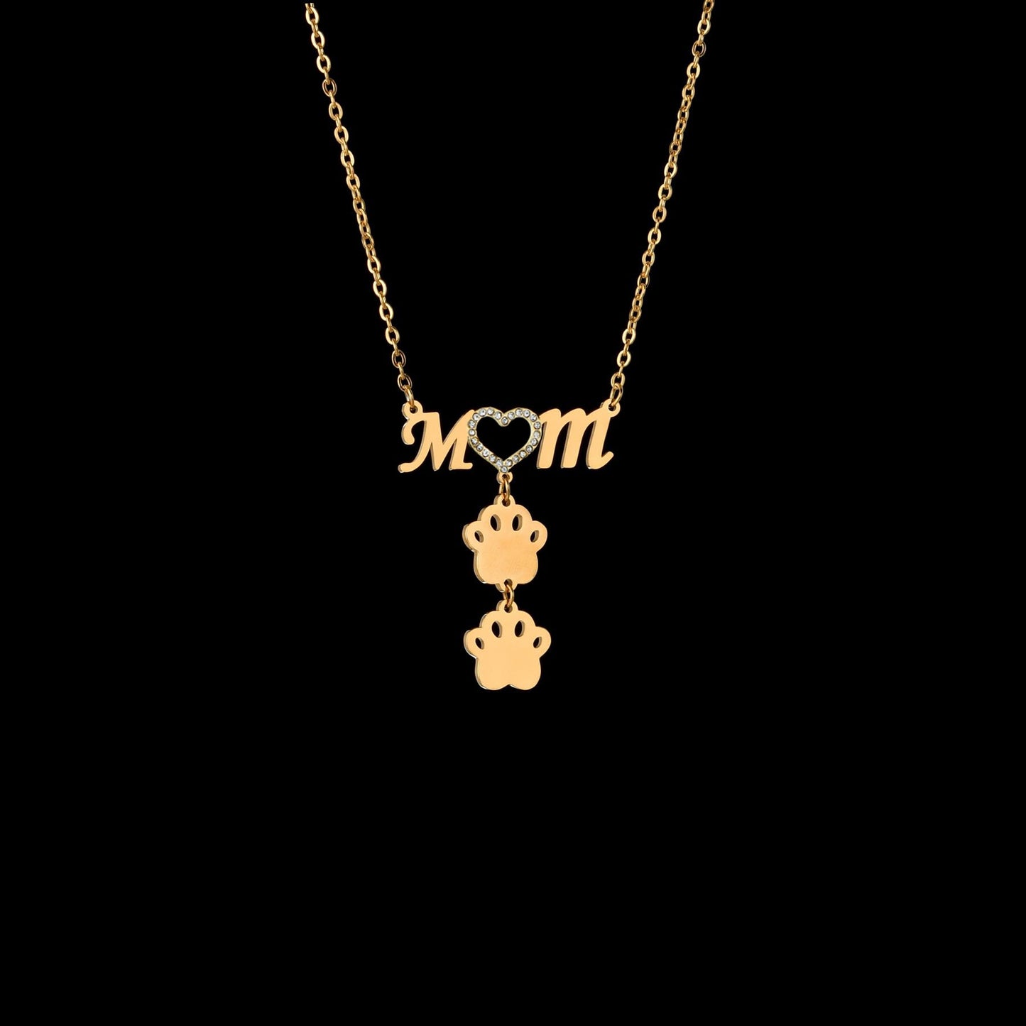 Sifisrri New Personalized Engrave Family Mom Zircon Heart Names Necklace for Women Stainless Steel Choker Chain Jewelry Gift