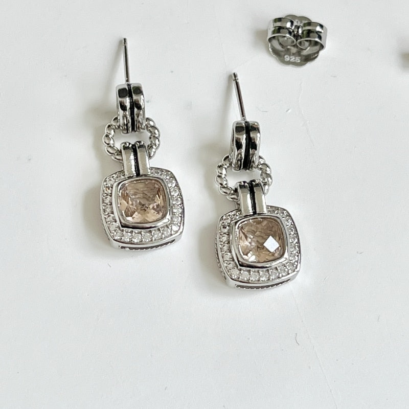 David Yurman Gold Hook Twisted Wire Buckle Earrings in Sterling Silver With 14K Yellow Plated